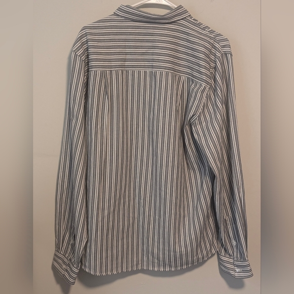 And Now This Men's Striped Oxford Dress Shirt Grey White Size -XL NWT Fast Ship - Picture 16 of 16
